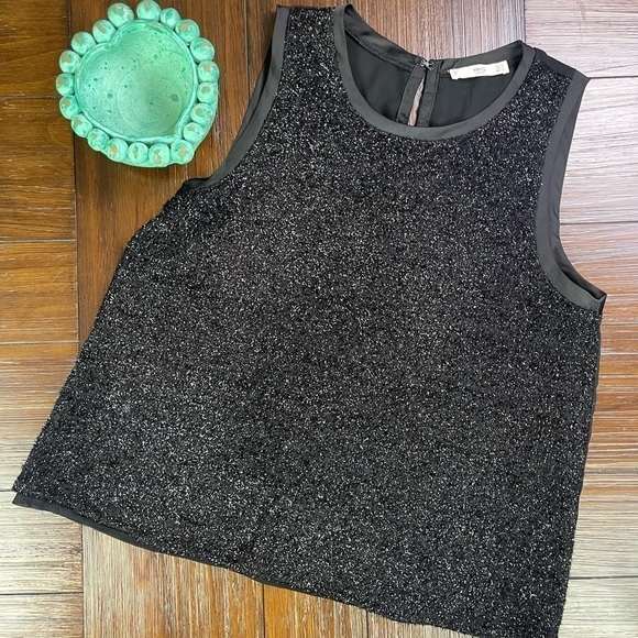 Mango “MNG Casual” Textured Metallic Tank Size Small - Picture 1 of 8